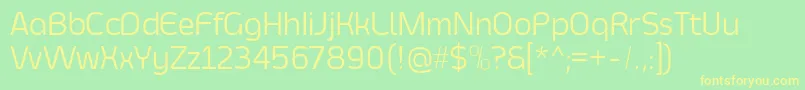 SmoolthanThin Font – Yellow Fonts on Green Background