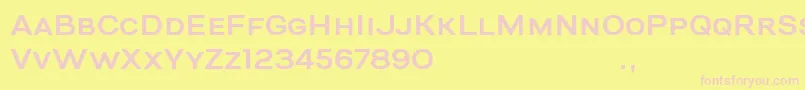 BigRiverSample Font – Pink Fonts on Yellow Background