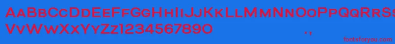 BigRiverSample Font – Red Fonts on Blue Background