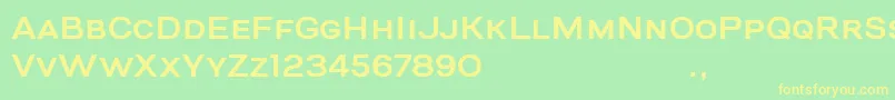 BigRiverSample Font – Yellow Fonts on Green Background