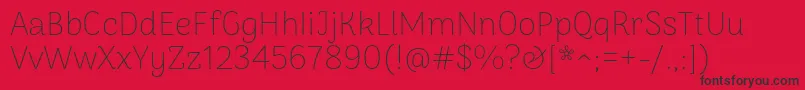 ArimakoshiThin Font – Black Fonts on Red Background