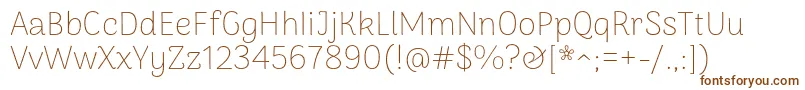 ArimakoshiThin Font – Brown Fonts on White Background