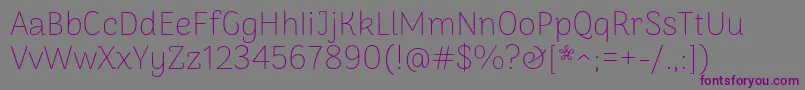 ArimakoshiThin Font – Purple Fonts on Gray Background