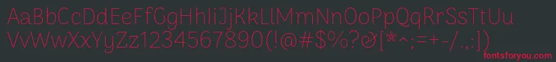 Шрифт ArimakoshiThin – красные шрифты на чёрном фоне