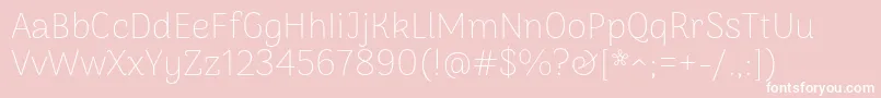 ArimakoshiThin Font – White Fonts on Pink Background