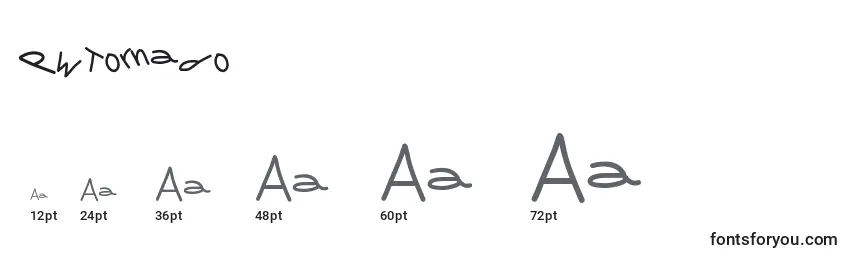 Pwtornado Font Sizes