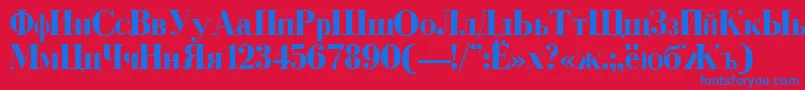 DearbornBold Font – Blue Fonts on Red Background