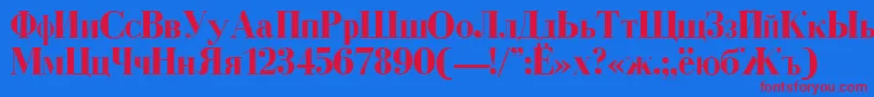 DearbornBold Font – Red Fonts on Blue Background