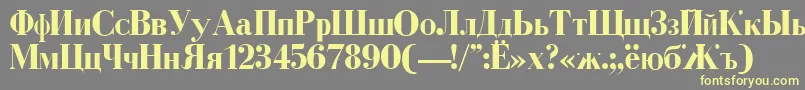 DearbornBold-fontti – keltaiset fontit harmaalla taustalla
