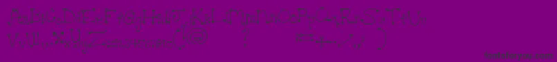 HeartacheTeenCrush Font – Black Fonts on Purple Background