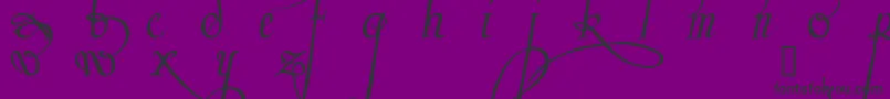 Police Tr ffy – polices noires sur fond violet