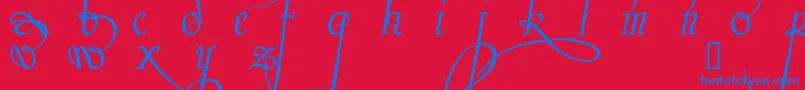 Tr ffy Font – Blue Fonts on Red Background