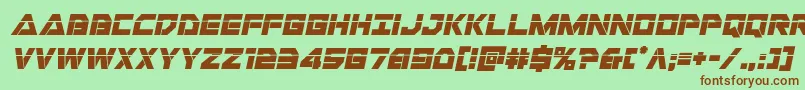 Libertyislandlaserital Font – Brown Fonts on Green Background