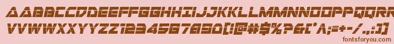 Libertyislandlaserital Font – Brown Fonts on Pink Background