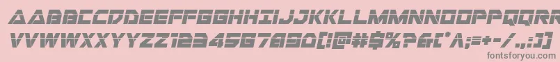 Libertyislandlaserital Font – Gray Fonts on Pink Background