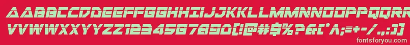 Libertyislandlaserital Font – Green Fonts on Red Background