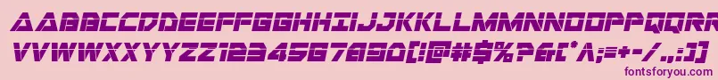 Libertyislandlaserital Font – Purple Fonts on Pink Background