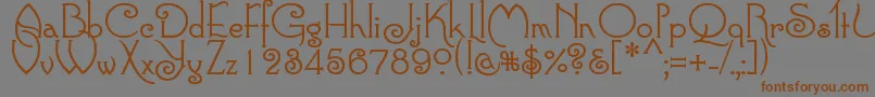 Connie Font – Brown Fonts on Gray Background