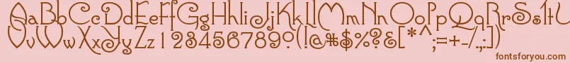 Connie Font – Brown Fonts on Pink Background