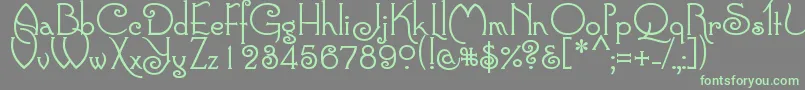 Connie Font – Green Fonts on Gray Background