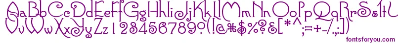 Connie Font – Purple Fonts on White Background