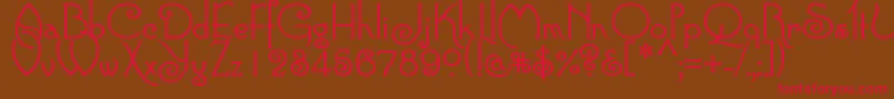 Connie Font – Red Fonts on Brown Background