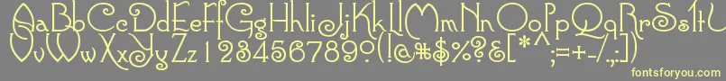 Connie Font – Yellow Fonts on Gray Background