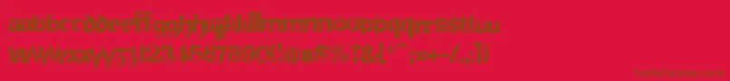 Frakturika Font – Brown Fonts on Red Background