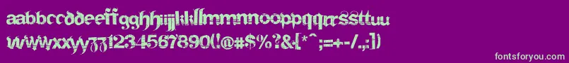 Frakturika Font – Green Fonts on Purple Background