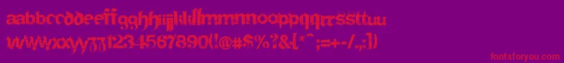 Frakturika Font – Red Fonts on Purple Background