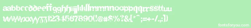 Frakturika Font – White Fonts on Green Background