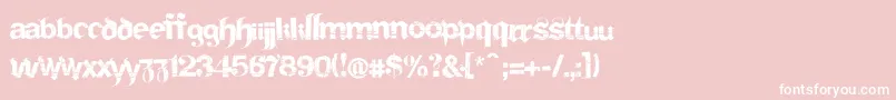 Frakturika Font – White Fonts on Pink Background