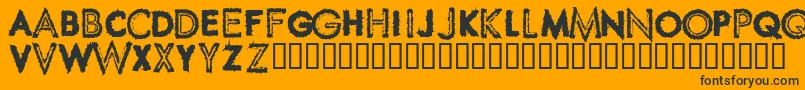 SpikeCrumbSwollen Font – Black Fonts on Orange Background