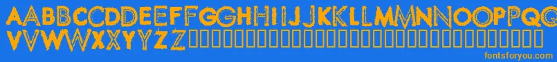 Шрифт SpikeCrumbSwollen – оранжевые шрифты на синем фоне