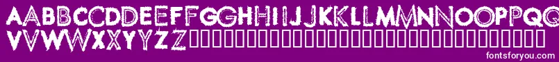 SpikeCrumbSwollen Font – White Fonts on Purple Background