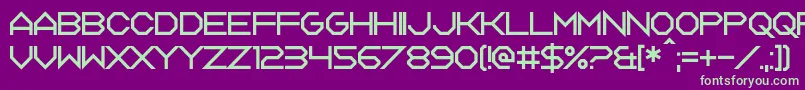 Tagon Font – Green Fonts on Purple Background