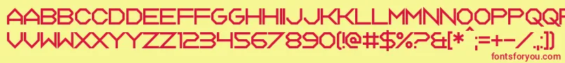Tagon Font – Red Fonts on Yellow Background