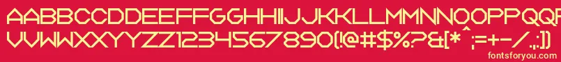 Tagon Font – Yellow Fonts on Red Background