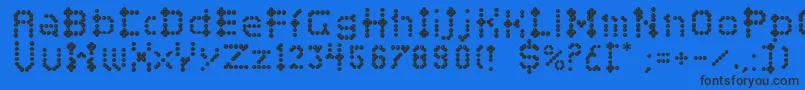 Campcraftbasic Font – Black Fonts on Blue Background