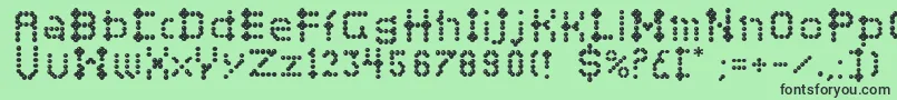 Campcraftbasic Font – Black Fonts on Green Background