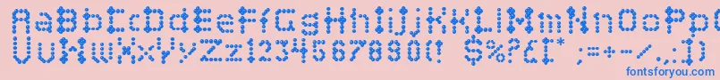 Campcraftbasic Font – Blue Fonts on Pink Background