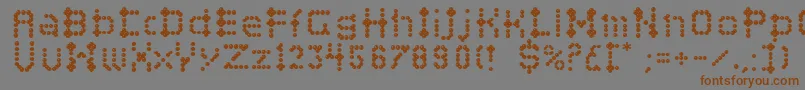 Campcraftbasic Font – Brown Fonts on Gray Background