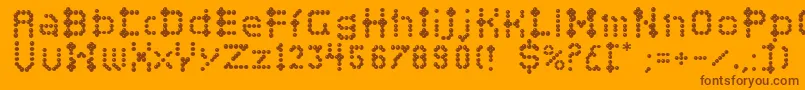 Campcraftbasic Font – Brown Fonts on Orange Background
