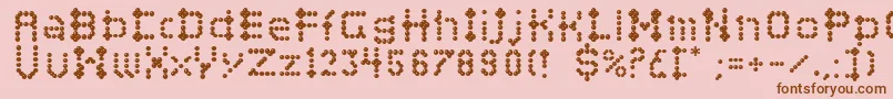 Campcraftbasic Font – Brown Fonts on Pink Background