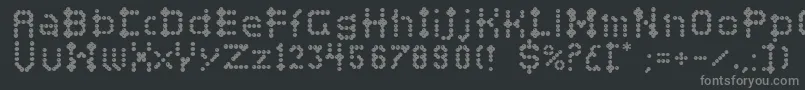 Campcraftbasic Font – Gray Fonts on Black Background