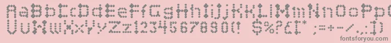 Campcraftbasic Font – Gray Fonts on Pink Background
