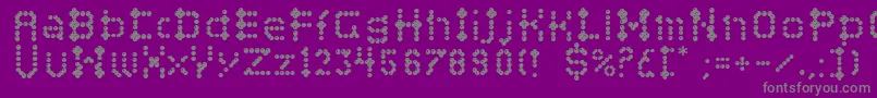 Campcraftbasic Font – Gray Fonts on Purple Background