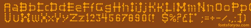 Campcraftbasic Font – Orange Fonts on Brown Background