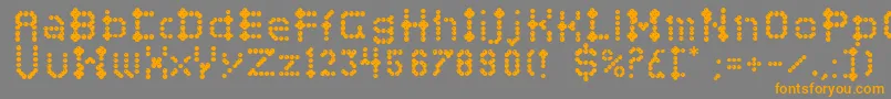 Campcraftbasic Font – Orange Fonts on Gray Background