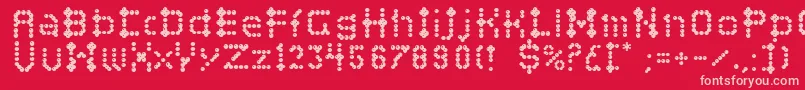 Campcraftbasic Font – Pink Fonts on Red Background